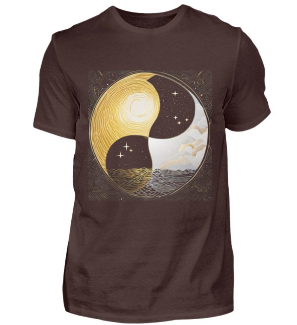 Ying Yang Night Day - Men Basic Shirt-1074