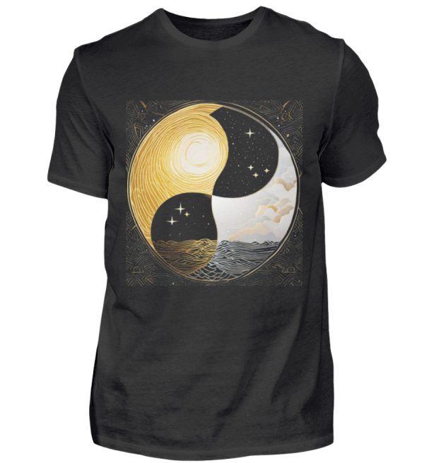 Ying Yang Night Day - Men Basic Shirt-16