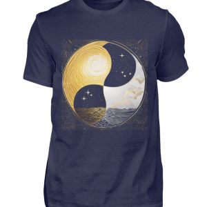 Ying Yang Night Day - Men Basic Shirt-198