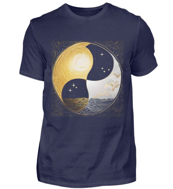 Ying Yang Night Day - Men Basic Shirt-198