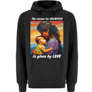 The reason for Sacrifice is given by Love - Unisex Premium Hoodie-16