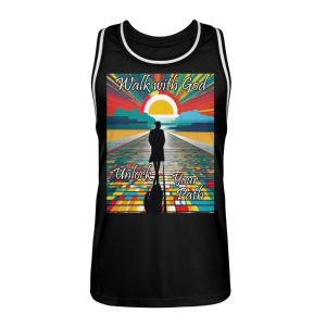 Walk with God Unlock Your Path - Unisex Basketball Jersey-16