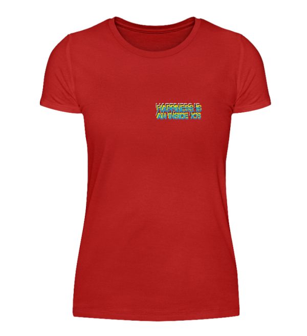 HAPPINESS IS AN INSIDE JOB - Women Basic Shirt-4