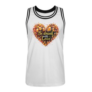 Be Drunk With Love - Unisex Basketball Jersey-3