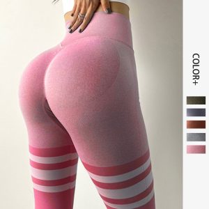 b2703fca-4bc7-4bc2-b16c-4ad64b298d2c.jpg Stripe Design Fitness Leggings High Waisted Tummy Control Gym Yoga Pants Workout Running Legging