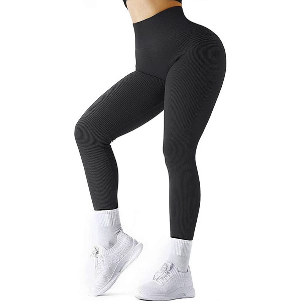 db5c4b70-dc1e-4580-95a6-85819434332a.jpg High Waist Seamless Leggings Threaded Knitted Fitness Pants Solid Women's Slimming Sports Yoga Pants Elastic Running Sport Leggings