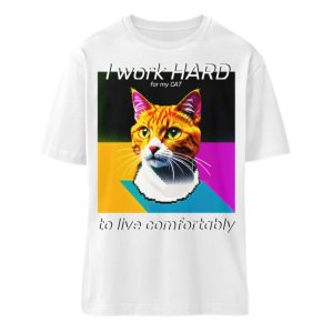 YJIQTLTS_STTU759-3 I Work Hard for my CAT to Live Comfortably - Organic Relaxed Shirt ST/ST-3