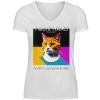 I Work Hard for my CAT to Live Comfortably - Women V-Neck Shirt-3