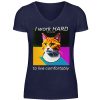 I Work Hard for my CAT to Live Comfortably - Women V-Neck Shirt-198