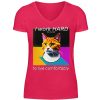 I Work Hard for my CAT to Live Comfortably - Women V-Neck Shirt-1610