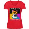 I Work Hard for my CAT to Live Comfortably - Women V-Neck Shirt-2561