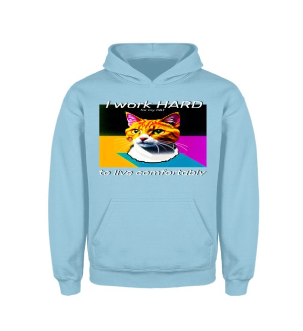 I Work Hard for my CAT to Live Comfortably - Kids Hoodie-674