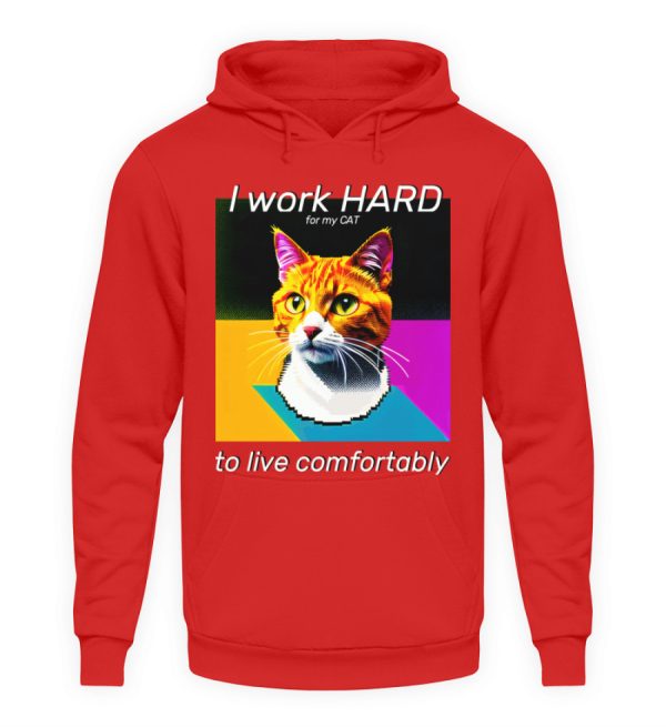 YJIQTLTS_JH001-1565 I Work Hard for my CAT to Live Comfortably - Unisex Hoodie-1565