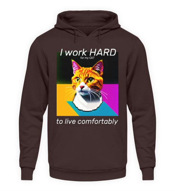 YJIQTLTS_JH001-1604 I Work Hard for my CAT to Live Comfortably - Unisex Hoodie-1604