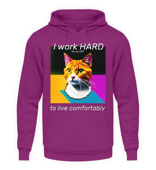 YJIQTLTS_JH001-1658 I Work Hard for my CAT to Live Comfortably - Unisex Hoodie-1658