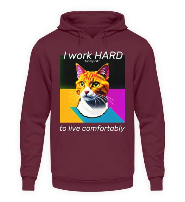 YJIQTLTS_JH001-839 I Work Hard for my CAT to Live Comfortably - Unisex Hoodie-839
