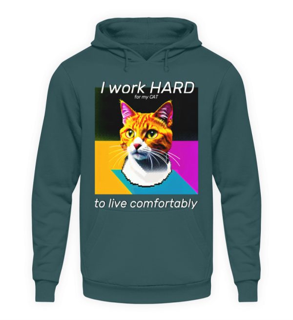 YJIQTLTS_JH001-1461 I Work Hard for my CAT to Live Comfortably - Unisex Hoodie-1461