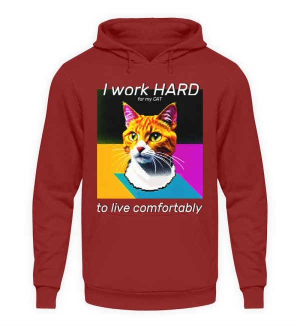 YJIQTLTS_JH001-1503 I Work Hard for my CAT to Live Comfortably - Unisex Hoodie-1503