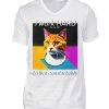 I Work Hard for my CAT to Live Comfortably - V-Neck Shirt for Men-3