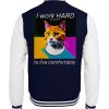 YJIQTLTS_JH043*B*-6753 I Work Hard for my CAT to Live Comfortably - Collegejacket-6753