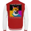 YJIQTLTS_JH043*B*-6756 I Work Hard for my CAT to Live Comfortably - Collegejacket-6756