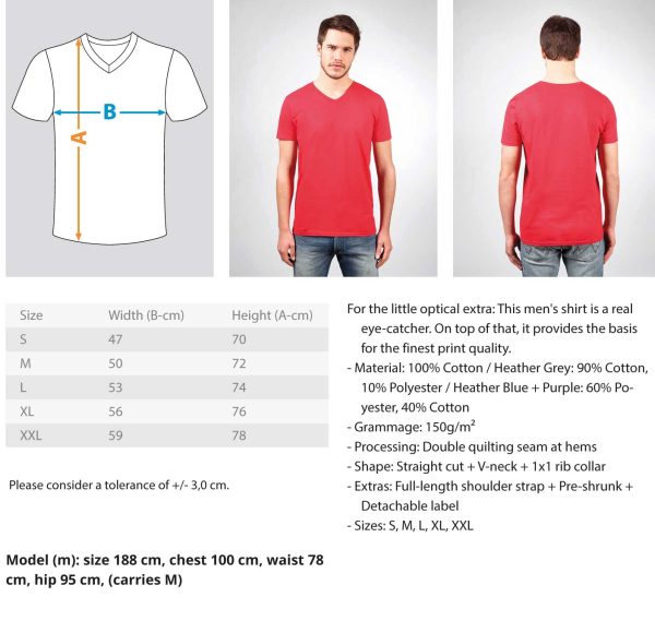 I Work Hard for my CAT to Live Comfortably  - V-Neck Shirt for Men