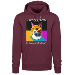 I Work Hard for my CAT to Live Comfortably - Unisex Premium Organic Hoodie 2.0 ST/ST-839