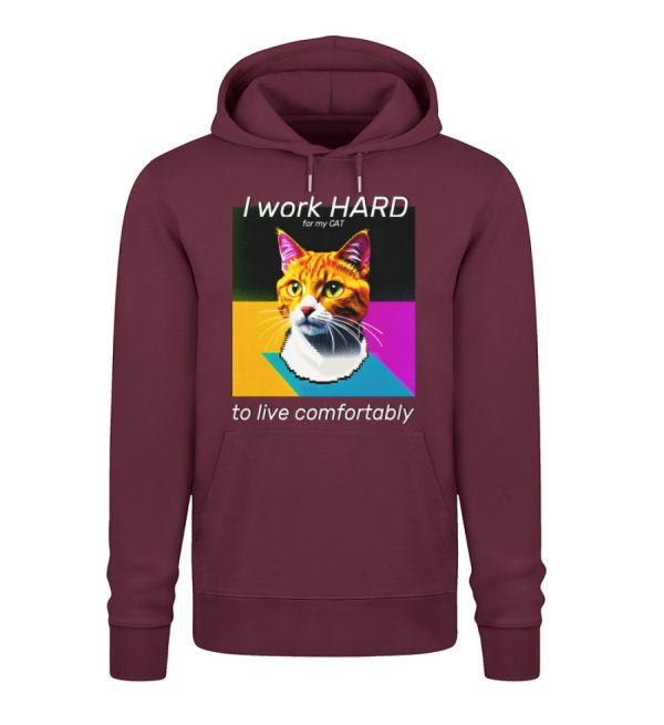 I Work Hard for my CAT to Live Comfortably - Unisex Premium Organic Hoodie 2.0 ST/ST-839