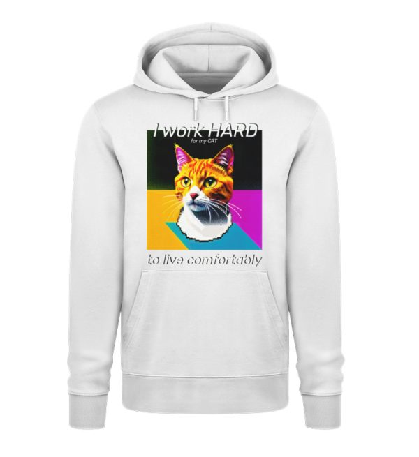 I Work Hard for my CAT to Live Comfortably - Unisex Premium Organic Hoodie 2.0 ST/ST-3