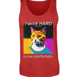 I Work Hard for my CAT to Live Comfortably - Men Tanktop-4