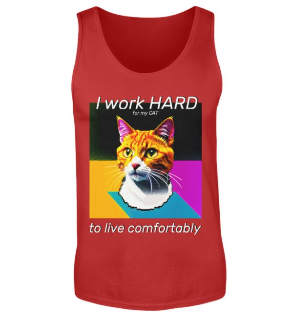 I Work Hard for my CAT to Live Comfortably - Men Tanktop-4