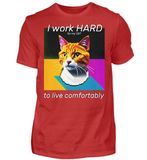 YJIQTLTS_BCTU004-4 I Work Hard for my CAT to Live Comfortably - Men Basic Shirt-4