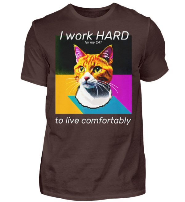 YJIQTLTS_BCTU004-1074 I Work Hard for my CAT to Live Comfortably - Men Basic Shirt-1074