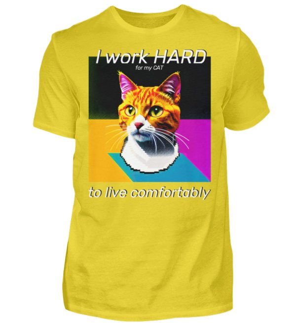 YJIQTLTS_BCTU004-1102 I Work Hard for my CAT to Live Comfortably - Men Basic Shirt-1102
