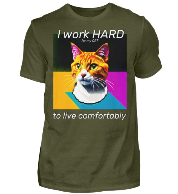YJIQTLTS_BCTU004-1109 I Work Hard for my CAT to Live Comfortably - Men Basic Shirt-1109