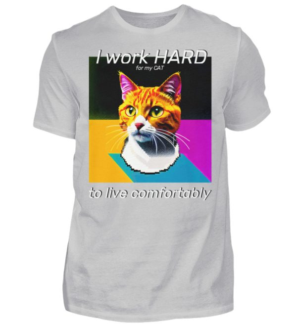 YJIQTLTS_BCTU004-1157 I Work Hard for my CAT to Live Comfortably - Men Basic Shirt-1157