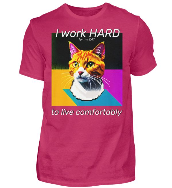 YJIQTLTS_BCTU004-1216 I Work Hard for my CAT to Live Comfortably - Men Basic Shirt-1216
