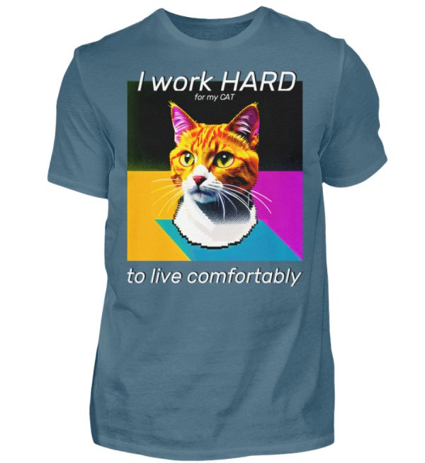 YJIQTLTS_BCTU004-1230 I Work Hard for my CAT to Live Comfortably - Men Basic Shirt-1230