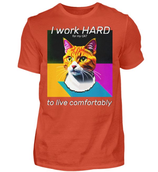 YJIQTLTS_BCTU004-1236 I Work Hard for my CAT to Live Comfortably - Men Basic Shirt-1236