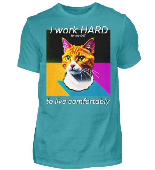 YJIQTLTS_BCTU004-1242 I Work Hard for my CAT to Live Comfortably - Men Basic Shirt-1242