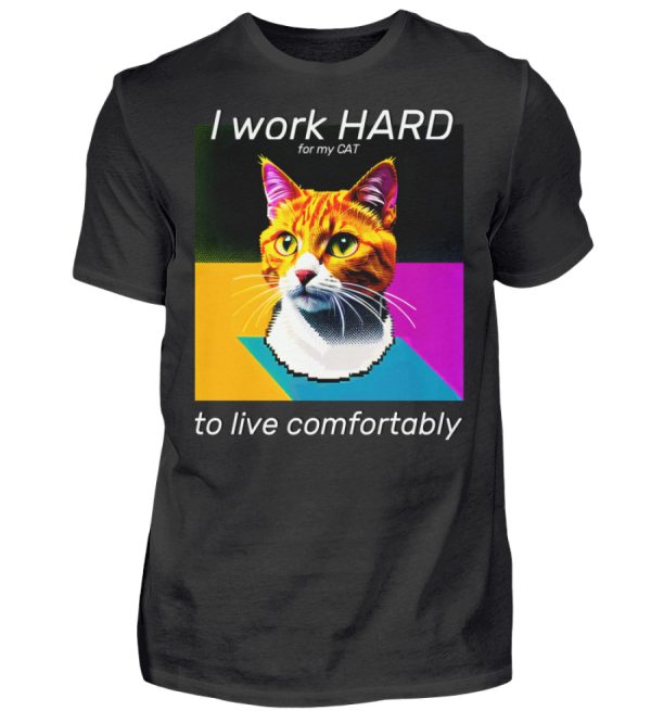 YJIQTLTS_BCTU004-16 I Work Hard for my CAT to Live Comfortably - Men Basic Shirt-16