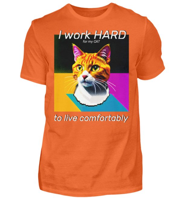 YJIQTLTS_BCTU004-1692 I Work Hard for my CAT to Live Comfortably - Men Basic Shirt-1692