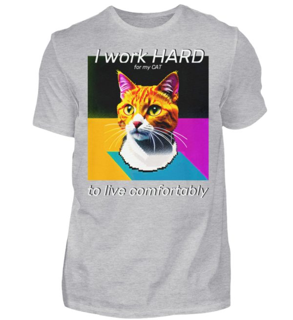 YJIQTLTS_BCTU004-17 I Work Hard for my CAT to Live Comfortably - Men Basic Shirt-17