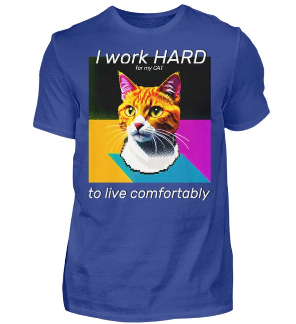 YJIQTLTS_BCTU004-668 I Work Hard for my CAT to Live Comfortably - Men Basic Shirt-668