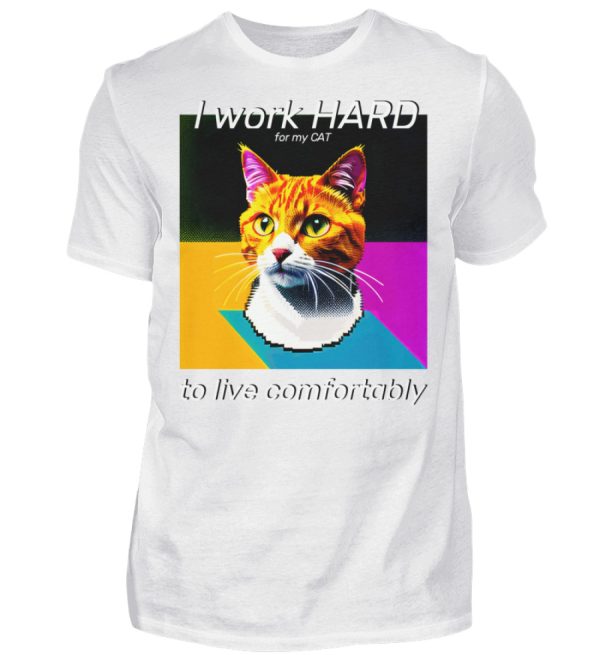 YJIQTLTS_BCTU004-3 I Work Hard for my CAT to Live Comfortably - Men Basic Shirt-3