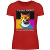 I Work Hard for my CAT to Live Comfortably - Women Basic Shirt-4