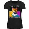 I Work Hard for my CAT to Live Comfortably - Women Basic Shirt-16