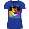 I Work Hard for my CAT to Live Comfortably - Women Basic Shirt-2496