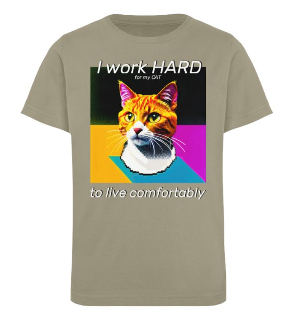 YJIQTLTS_STTK909-651 I Work Hard for my CAT to Live Comfortably - Kinder Organic T-Shirt-651