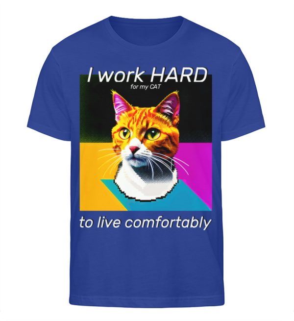 YJIQTLTS_STTU758-668 I Work Hard for my CAT to Live Comfortably - Men Organic Shirt-668